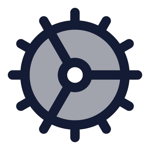 Cog Icon in Duotone Rounded style