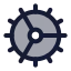 Cog icon with duotone standard style