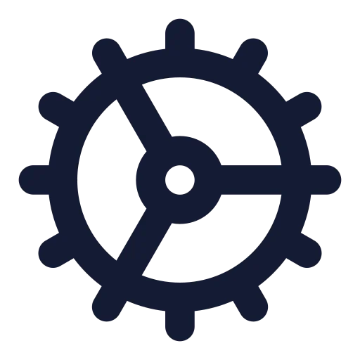 Cog Icon in Solid Rounded style