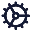 Cog icon with solid standard style