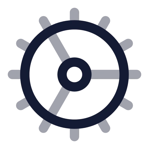 Cog Icon in Twotone Rounded style