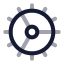 Cog icon with twotone rounded style