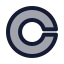 Coinbase icon with duotone rounded style