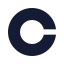 Coinbase icon with solid sharp style