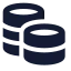Coins icon with solid standard style