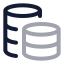 Coins icon with twotone rounded style