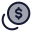 Coinsdollar icon with duotone standard style