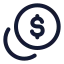 Coinsdollar icon with stroke rounded style