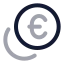 Coinseuro icon with twotone rounded style