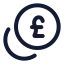 Coinspound icon with stroke rounded style