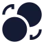 Coinsswap icon with solid sharp style