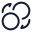 Coinsswap icon with stroke rounded style