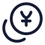 Coinsyen icon with stroke rounded style