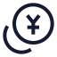 Coinsyen icon with stroke sharp style