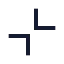 Collapse icon with stroke sharp style
