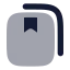Collectionsbookmark icon with bulk rounded style