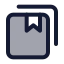 Collectionsbookmark icon with duotone standard style