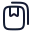 Collectionsbookmark icon with stroke rounded style