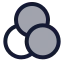 Colors icon with duotone rounded style