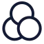 Colors icon with stroke sharp style