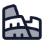 Colosseum icon with duotone standard style