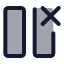 Columndelete icon with duotone standard style