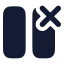 Columndelete icon with solid rounded style