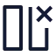 Columndelete icon with stroke sharp style