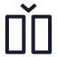 Columninsert icon with stroke sharp style