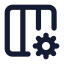 Columnscog icon with solid standard style