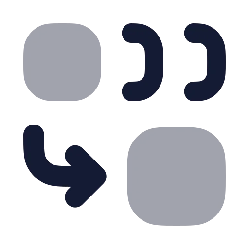 Combine Icon in Bulk Rounded style