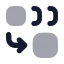 Combine icon with bulk rounded style
