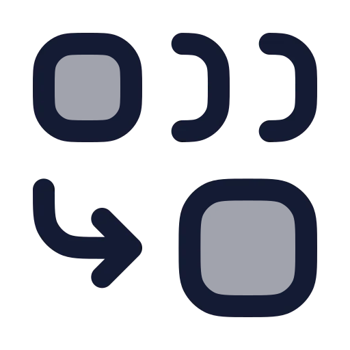 Combine Icon in Duotone Rounded style