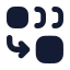 Combine icon with solid rounded style