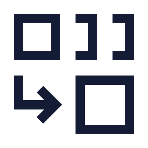 Combine Icon in Stroke Sharp style