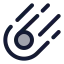 Comet icon with duotone standard style