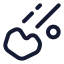 Comet icon with stroke rounded style