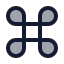 Command icon with duotone standard style