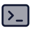 Commandline icon with duotone standard style