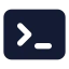 Commandline icon with solid standard style