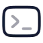Commandline icon with twotone rounded style