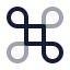 Command icon with twotone rounded style