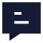 Comment icon with solid sharp style