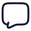 Comment icon with stroke rounded style