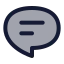 Comment icon with duotone standard style
