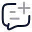 Commentadd icon with twotone rounded style