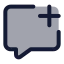 Commentadd icon with duotone standard style