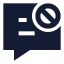 Commentblock icon with solid sharp style