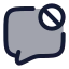 Commentblock icon with duotone rounded style