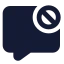 Commentblock icon with solid standard style